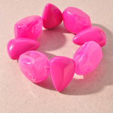 Color Pop Resin Bead Stretch Bracelet Set