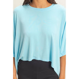 Relaxed High-Low Batwing Sleeve Top