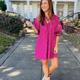 Porch Light Stripe Mini Dress