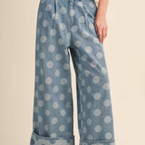 Daisy Denim Polka Dot Pants