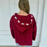Ruby Red Chunky Knit Sweater