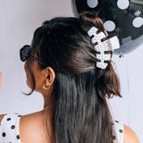 Classic White Polka Dot Party Large Claw Clip