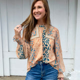 Botanical Patchwork Blouse