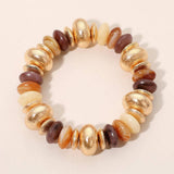 Chunky Mixed Disc Beaded Stretch Bracelet