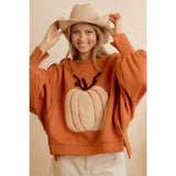 OVERSIZED PUMPKIN PATCH PULLOVER SWEATSHIRT