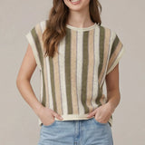 Save it for Stripes Knit Sweater Top