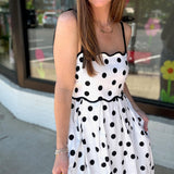 Classic Charm Polka Dot Midi Dress