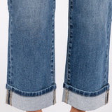 THE GIA HIGH RISE STRETCH RELAXED STRAIGHT W/ CUFFED HEM