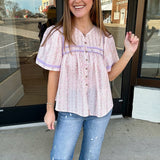 Sweet Meadow Button Top