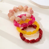 Bohemian Resin Nugget Stretch Bracelet