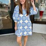 Blue skies babydoll dress