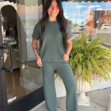 Call Me Crazy Wide Leg Lounge Set