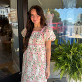 Pink petals and daydreams Midi Dress