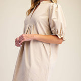 Puff Sleeve Mini Dress