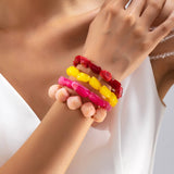 Bohemian Resin Nugget Stretch Bracelet