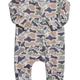 Bamboo Zipper Footie | Camo Cutie
