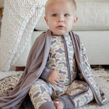 Convertible Bamboo Zip Romper | Camo Cutie