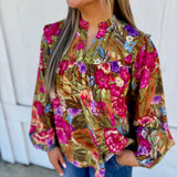 Garden Muse Ruffle Blouse