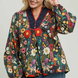 Midnight Bloom Blouse
