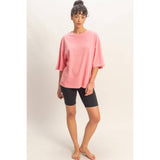 Pigment Dye Oversized Half-Sleeve T-Shirt