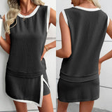 Pre-Order Textured Women Tank and Skort 2-Piece Set