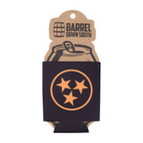 Black/Orange Tri Star Can Cooler