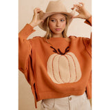 OVERSIZED PUMPKIN PATCH PULLOVER SWEATSHIRT