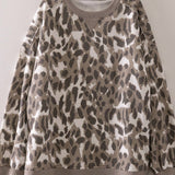 Leave it to leopard  Crew Neck Sweatshirt