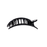 Black Polka Dot Party Medium Flat Round Hair Clip