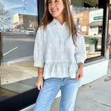 Serene Paisley Peplum Blouse