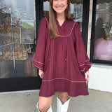 Wine & Whimzy babydoll dress