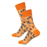 Bluetick Coonhound Fun Football Pattern Socks