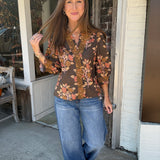 Hearthside Floral Bell Sleeve Blouse