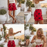 Gameday Ruffle Hem Polka Dot Poplin Shorts