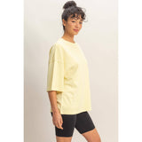 Pigment Dye Oversized Half-Sleeve T-Shirt