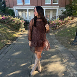 After Party Leopard Mini Dress