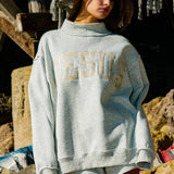 Camo Embroidered Mockneck Sweatshirt