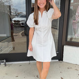 One Step at a Time Puff Sleeve Dress
