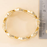 Hammered Organic Disc Stretch Bracelet