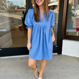 Simply Chic Puff Sleeve Dress