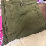 The Marcy Mid Rise Wide Leg Ruffle Hem Pants