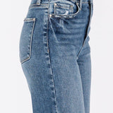 THE GIA HIGH RISE STRETCH RELAXED STRAIGHT W/ CUFFED HEM