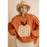 OVERSIZED PUMPKIN PATCH PULLOVER SWEATSHIRT