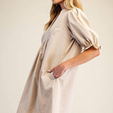 Puff Sleeve Mini Dress