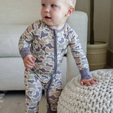 Convertible Bamboo Zip Romper | Camo Cutie