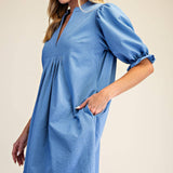 Puff Sleeve Mini Dress