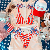 Pre-Order Red, White & Blue Bikini Tank or Tee