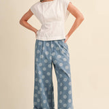 Daisy Denim Polka Dot Pants