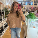Camel Dot Print Top