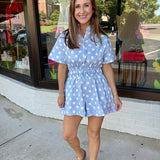 Pleased to Meet You Polka Dot Romper